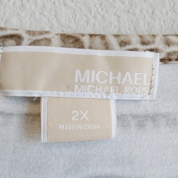 Michael Michael Kors Short Sleeves T-shirt Reptile Print Sz 2X - Picture 4 of 8